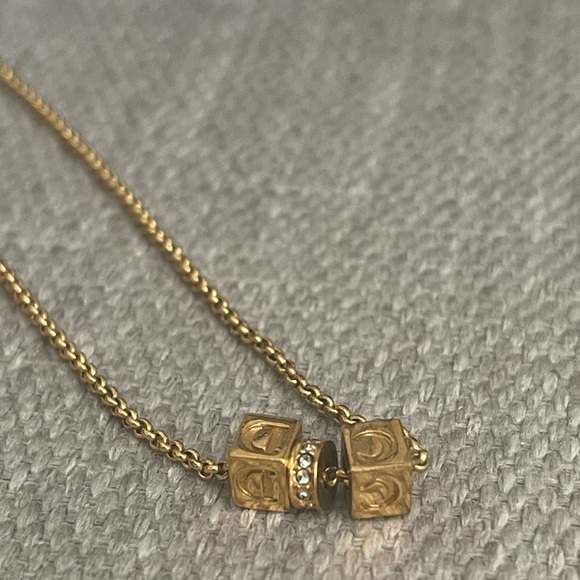 🔥DIOR Vintage Cube & Rhinestone Logo
Necklace🌸Adjustable🌸COA💯AuThEnTiC - Picture 8 of 9